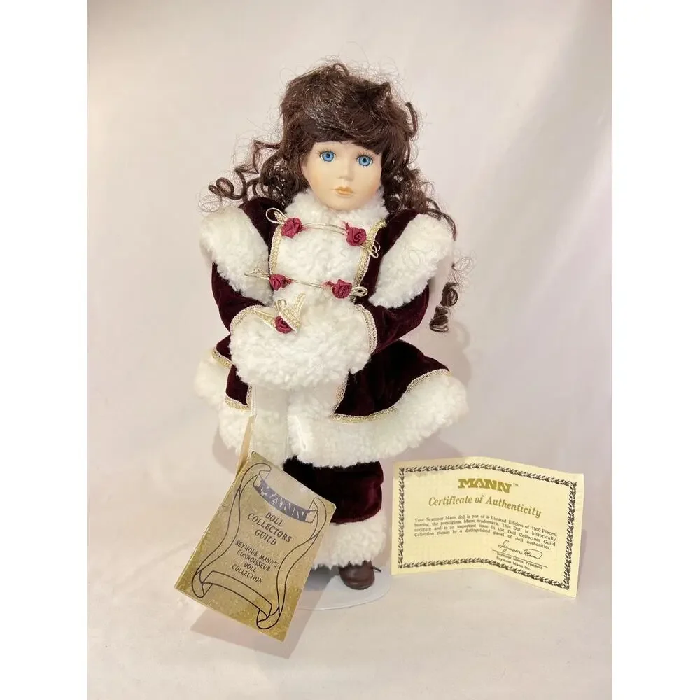 14.5” A Connoisseur Collection Doll by Seymour Mann Christmas Doll w box VINTAGE